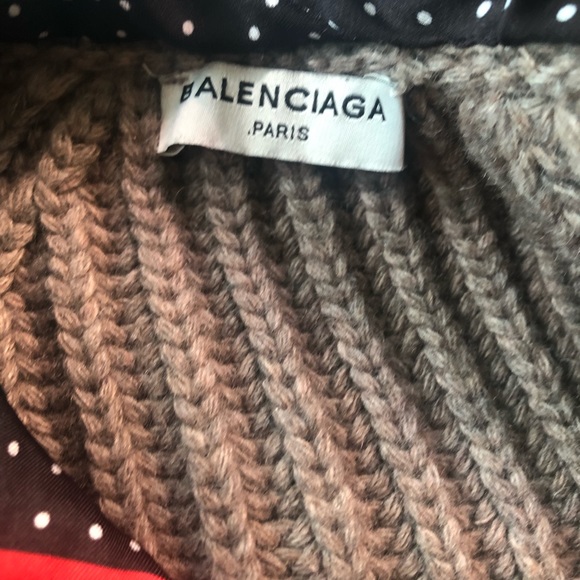 balenciaga scarf sweater